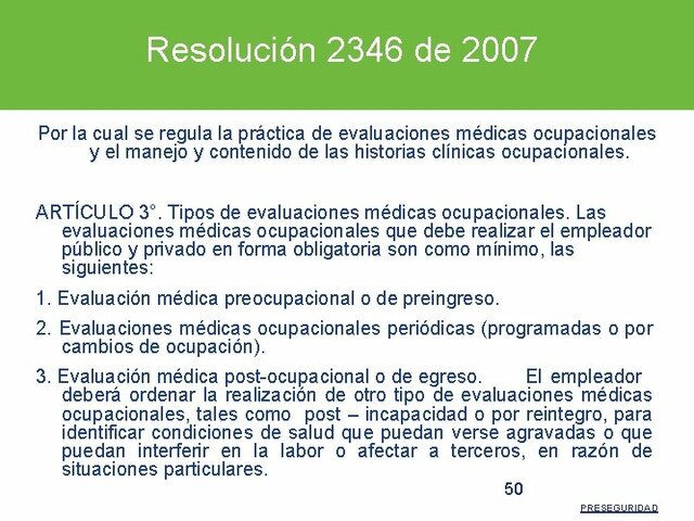 RESOLUCION 2346 DE 2007