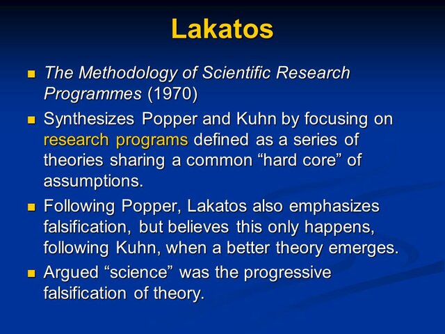 Scientific Research Programme