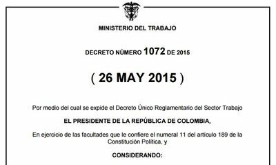 Decreto 1072 2015