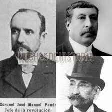 Junto de Gobierno Federal: Jose M. Pando, Serapio Reyes y Macario Pinilla