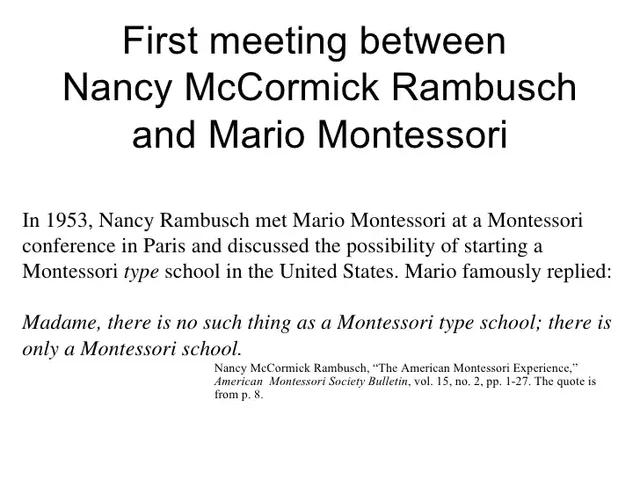 Nancy McCormick Rambusch attended the Montessori Congress in Paris