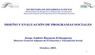Subsecretaría de Prospectiva, Planeación y Evaluación de la SEDESOL