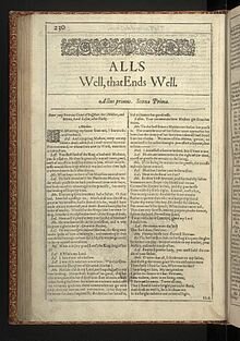 "All's Well that Ends Well" (1602)- Shakespeare
