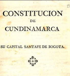 CONSTITUCION DE LA PROVINCIA DE CUNDINAMARCA