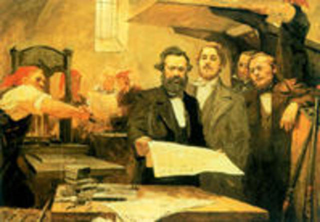 Marx make the  NEUE RHEINISCHE ZEITUNY magazine