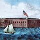 Fort sumter lithograph charleston south carolina currier 1870