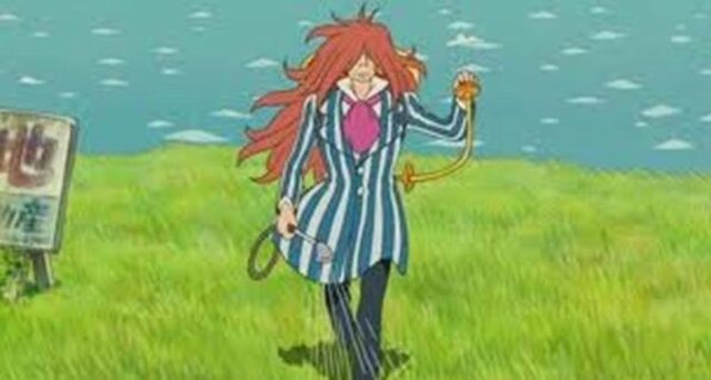 then ponyos dad comes up and lisa says we don't use weed killer around here