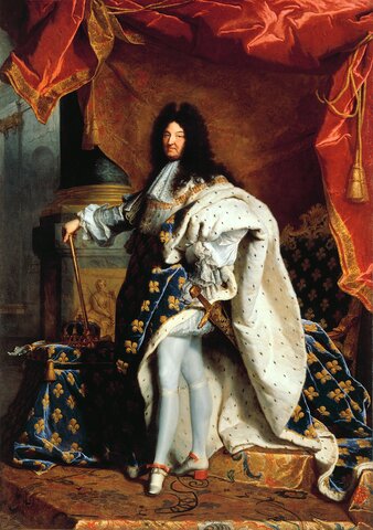 King Louis XIV of France takes up the throne
