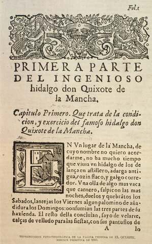 Cervantes escribe la primera parte del Quijote