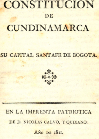 constitución de la provincia de Cundinamarca