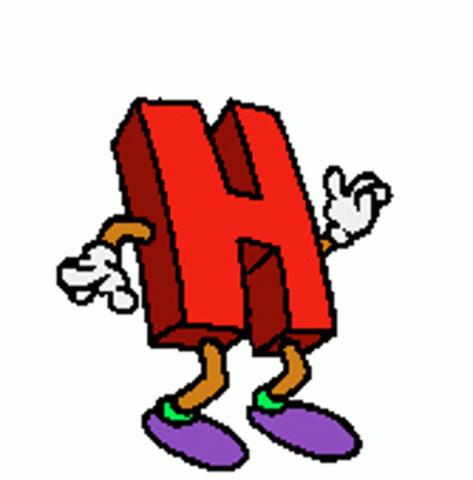 Dancing letter H