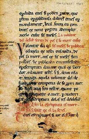 Primers textos (Segle XII)