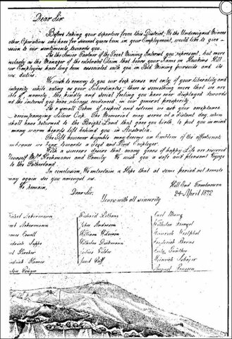 Farewell Letter from Johann Krohmann's Employees