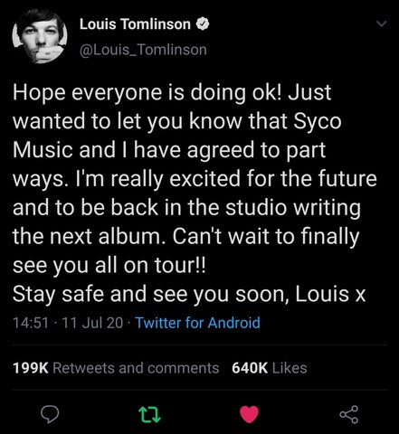 officially announces his separation