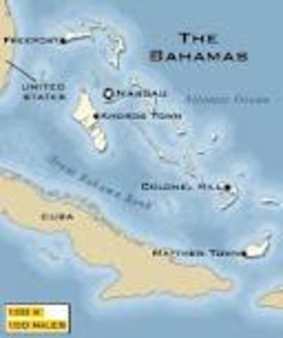 Christopher Columbus spotted the new land (Bahammas) at 2am