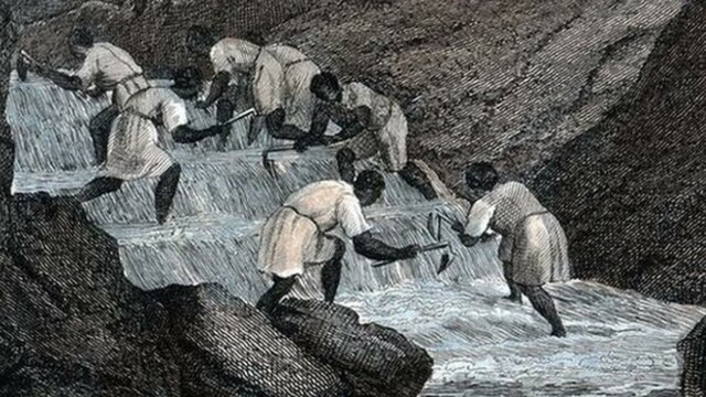 Destrucción de la colonia de esclavos