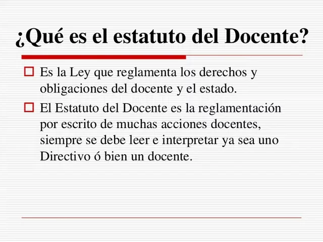 Estatuto Docente.