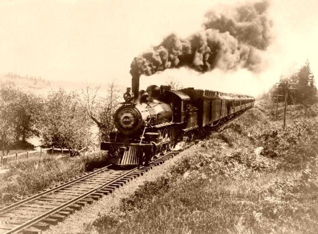The Santa Fe Railroad inaugurates the all-Pullman Super Chief passenger train service between Chicago, Illinois and Los Angeles, California