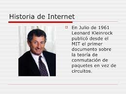 Leonard Kleinrock present su teoría.