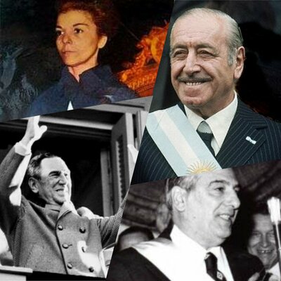 Timeline: Presidencias de Campora,Lastriri, Juan Peron y Estela de Peron