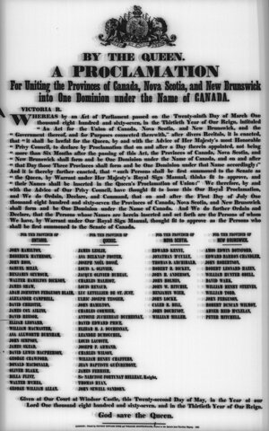 The Proclamation of Confederation