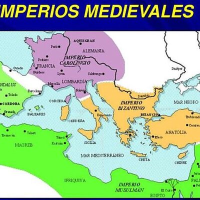 Timeline: Eje cronológico: Imperios medievales.