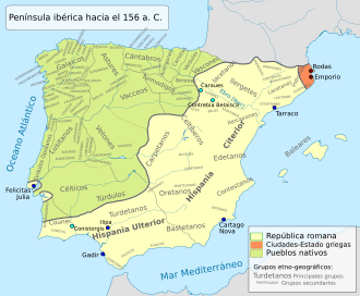 Els romans entren a la península ibèrica