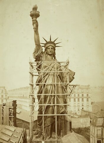 Construccio de la Estatua de la Llibertat