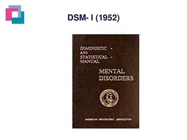 Primera edición de Diagnostic and Statistical Manual of Mental (DSM-I)