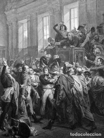 Napoleón da el golpe de Estado del 18 de brumario y acaba con el Directorio