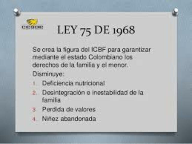 LEY 75 DE 1968