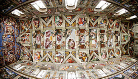 Miguel Angel pinta la capella Sixtina