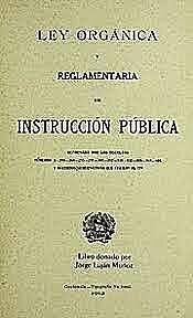 2 de diciembre de 1867 Ley orgánica de Instrucción Pública