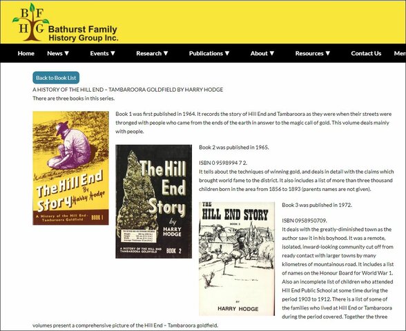 HILL END Story in 3 Volumes