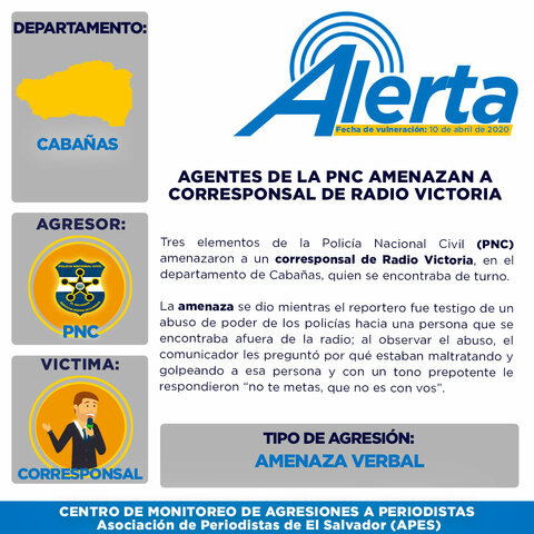 Agentes de la PNC amenazan a corresponsal de Radio Victoria