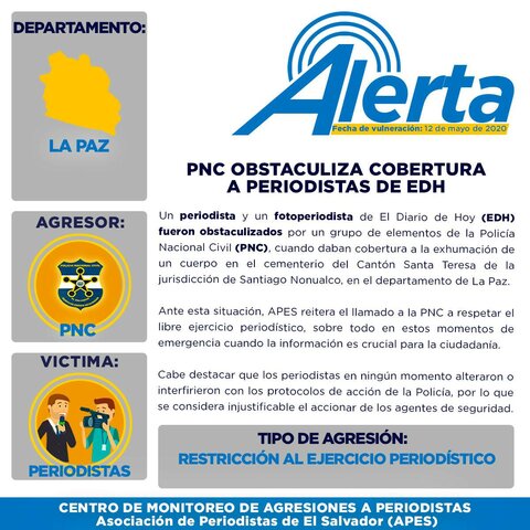 PNC obstaculiza cobertura a periodistas de EDH