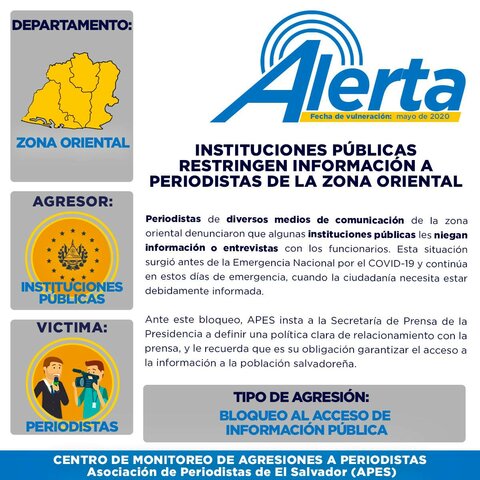 Instituciones públicas restringen información a periodistas de la zona oriental