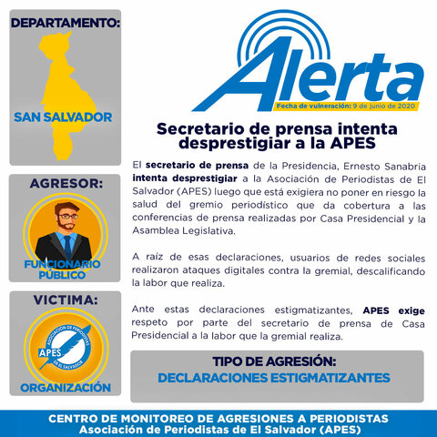 Secretario de prensa intenta desprestigiar a la APES