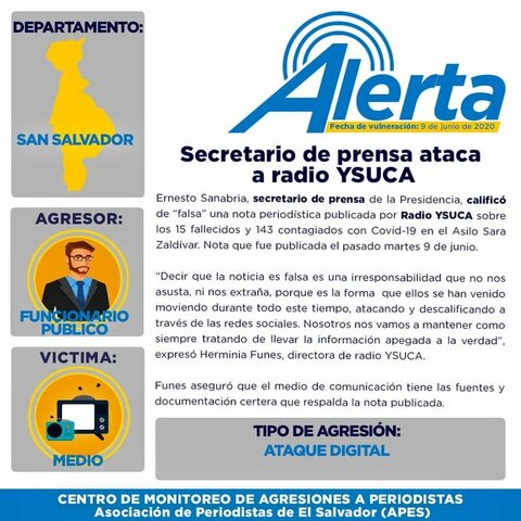 Secretario de prensa ataca a radio YSUCA