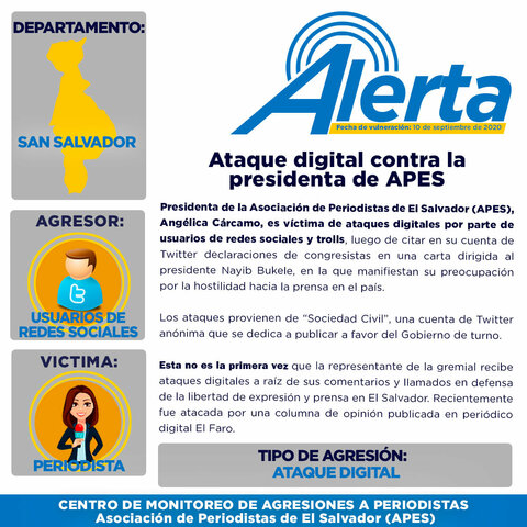 Ataque digital contra la presidenta de APES