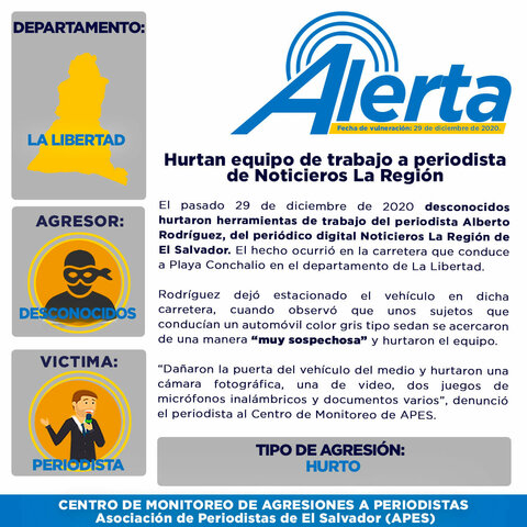 Hurtan equipo de trabajo a periodista de Noticieros La Región