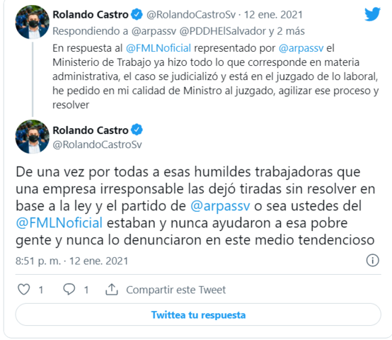 Ministro de Trabajo trató de descalificar labor informativa de ARPAS