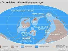 The Ordovician Period ushered in significant changes in plate tectonics, climate, and biological systems. Rapid seafloor spreading at oceanic ridges fostered some of the highest global sea levels in the Phanerozoic Eon.