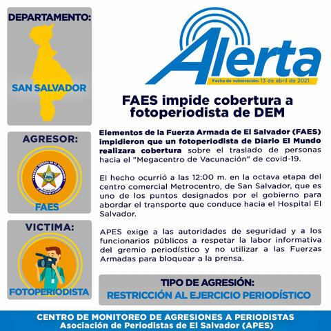 FAES impide cobertura a fotoperiodista de DEM