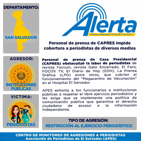 Personal de prensa de CAPRES impide cobertura a periodistas de diversos medios