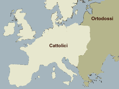 Schisme oriental entre l'église de Rome et l'église de Byzance