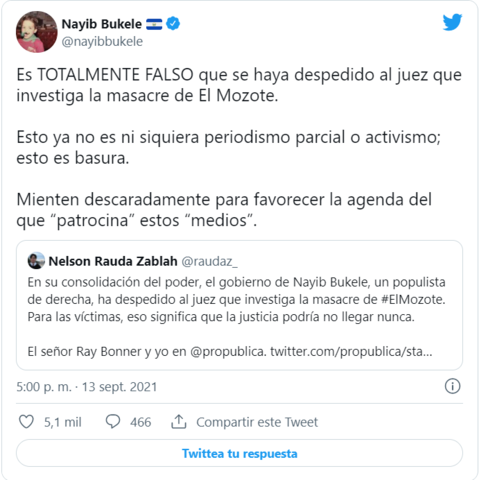 Presidente Bukele intenta descalificar a periodista de El Faro