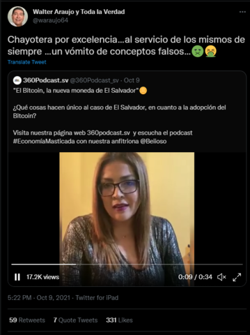 Miembro de Nuevas Ideas insulta a periodista Mariana Belloso