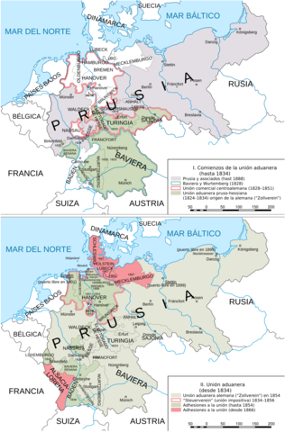 Prússia potencia una unió duanera