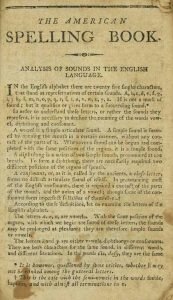 Webster Publishes 'The American Spelling Book'